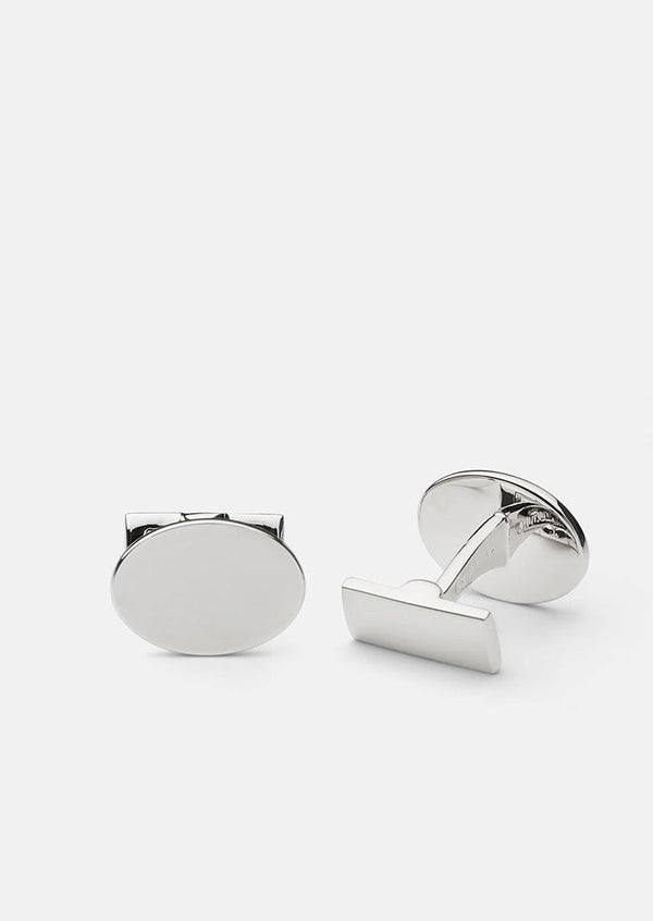 Black Tie Cufflinks - Oval