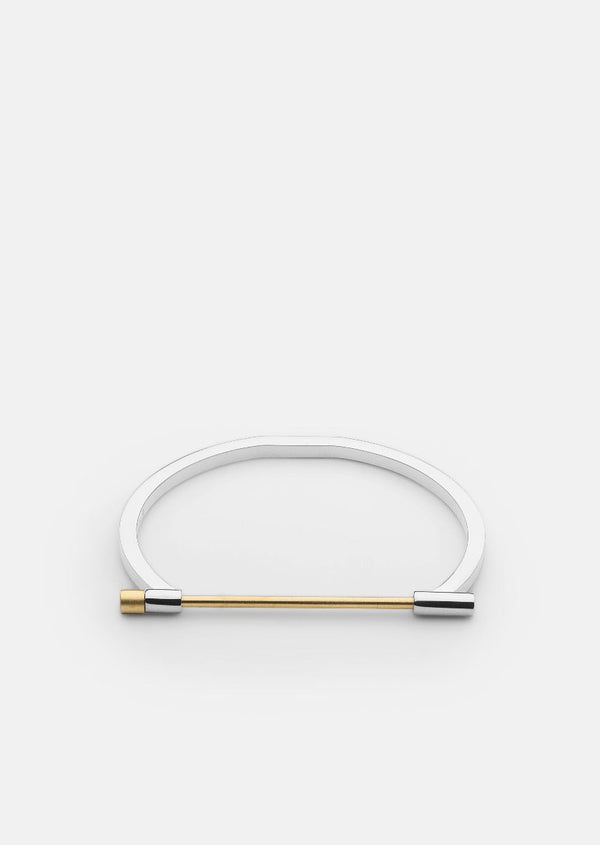Omega Bangle - Gold Plated & Polished Steel