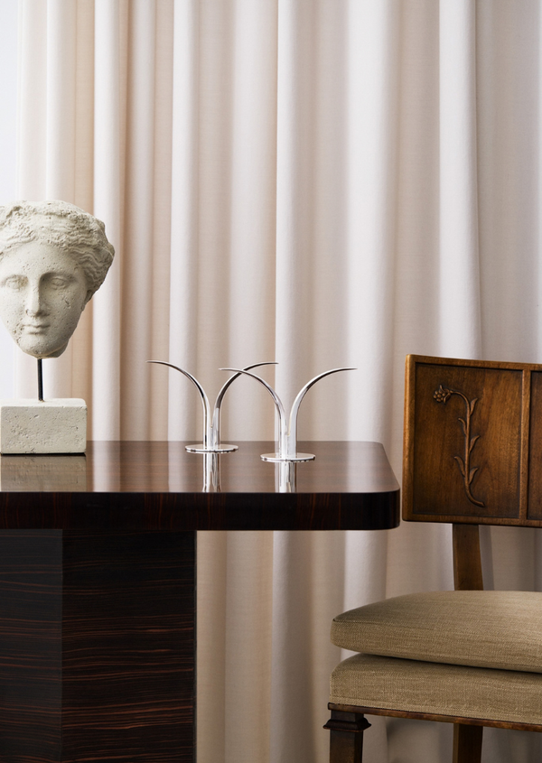 Lily Candlestick - Silver Plated