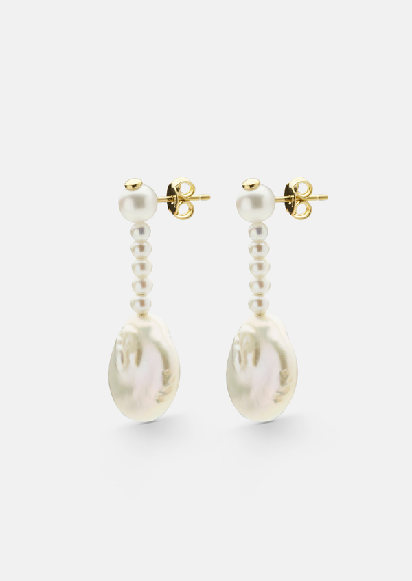 Perle Libre Earrings - Gold Vermeil