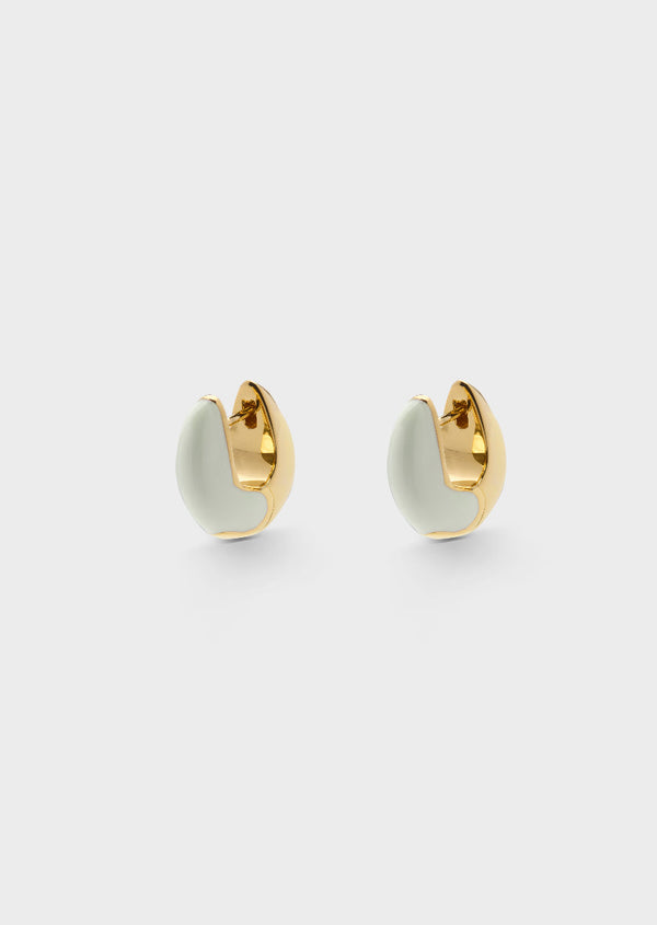 Jointure Enamel Hoop Earrings