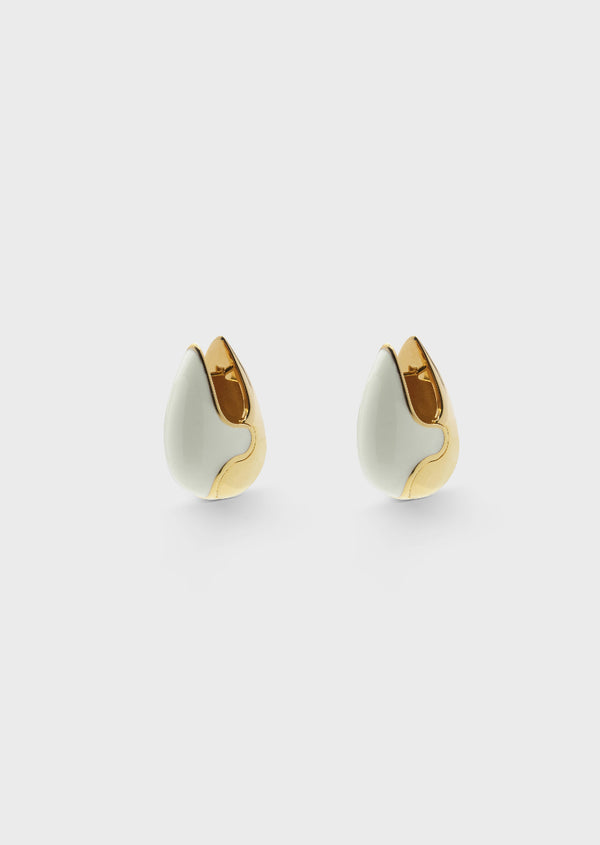 Jointure Enamel Hoop Earrings