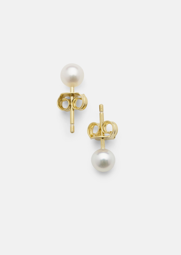 Perle Libre Petit Studs - Gold Vermeil