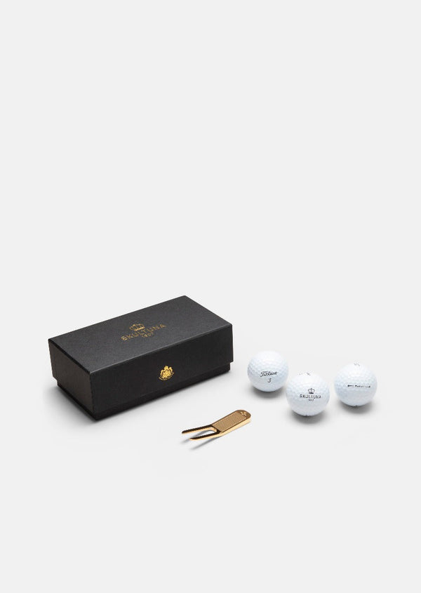 Divot Tool Gold Plated & Titleist Pro V1