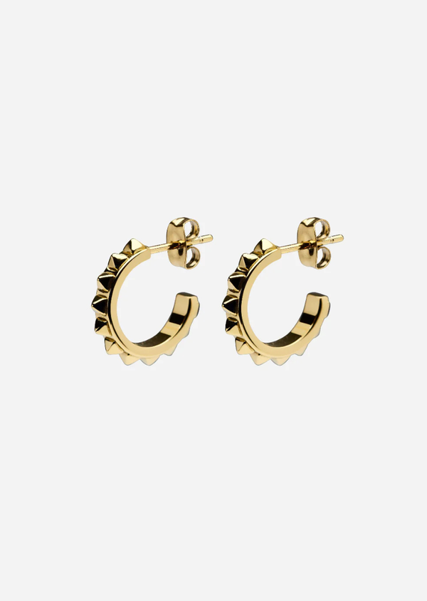 Rivets Earrings - Gold Plated