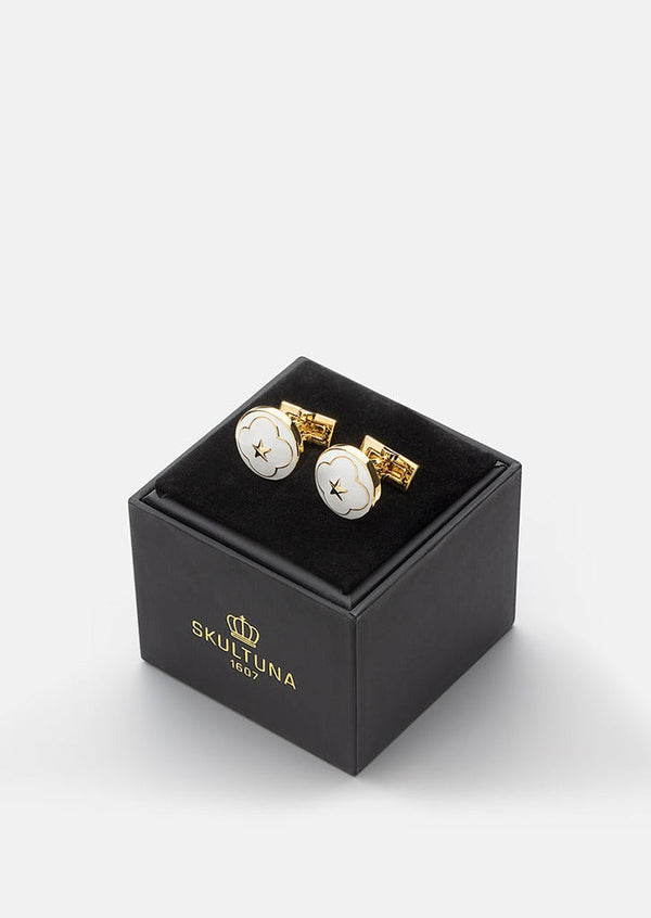 Royal Wedding Polar Star Cufflinks - White