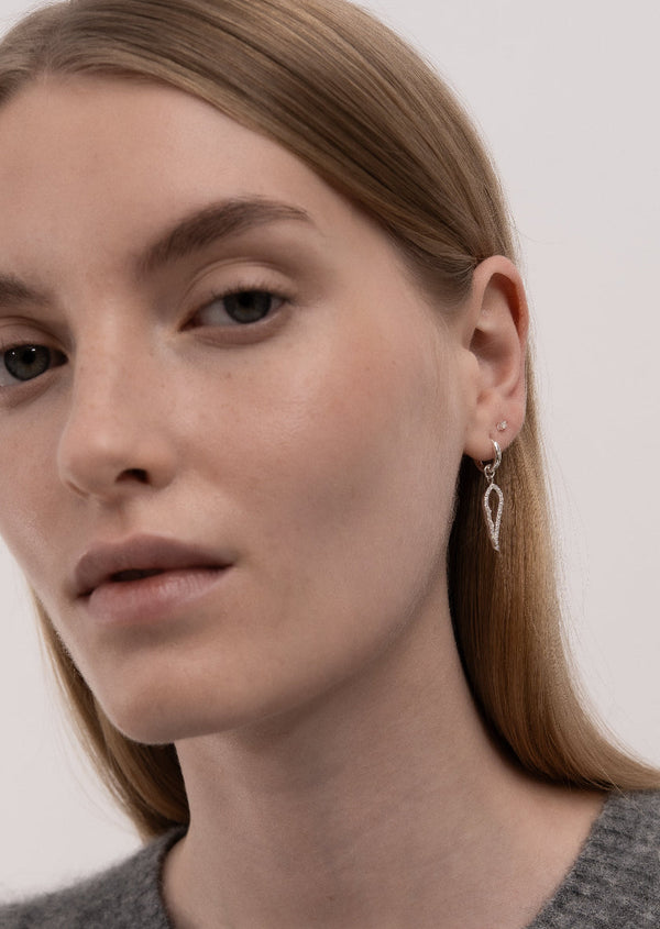 Pavé Symbol - Angel Wings Earrings – Sterling Silver