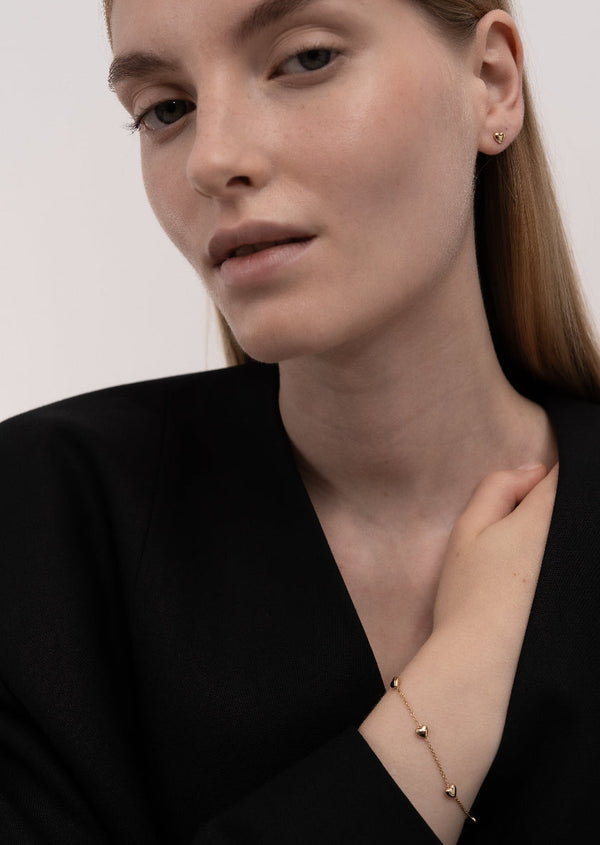 Heart Petit Bracelet – Gold Vermeil