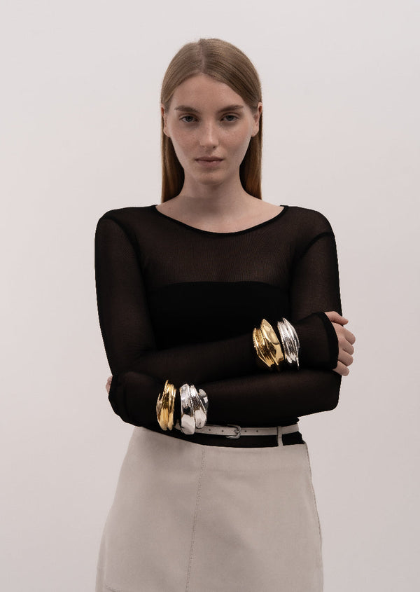 Écume de Mer Petit Bangle - Gold Plated