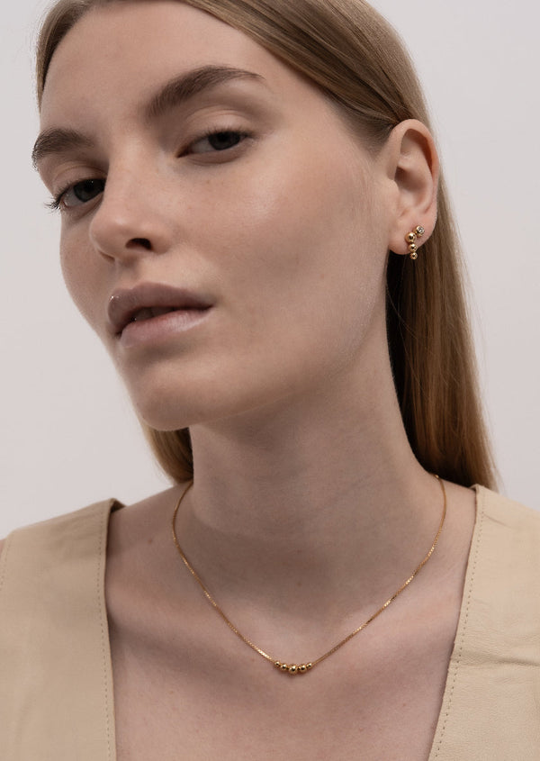Météorite Studs - Gold Vermeil