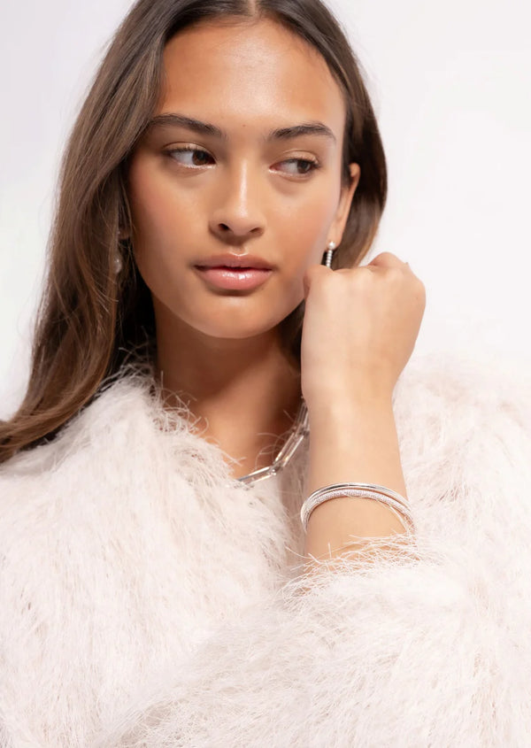 Simplicity Plain Bangle - Silver Plated