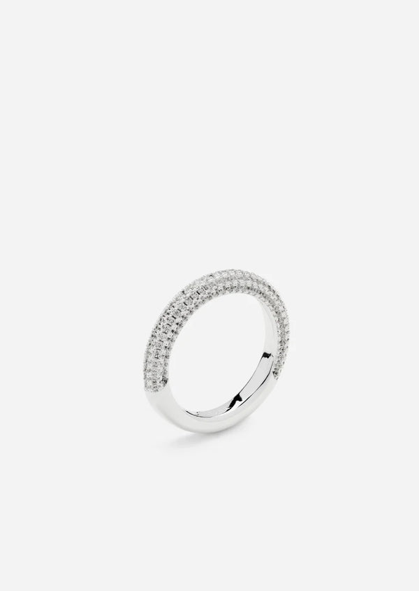 Simplicity Pavé Ring - Silver Plated
