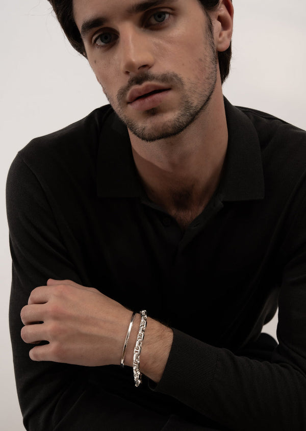 Skultuna Icon Cuff Thin - Silver Plated