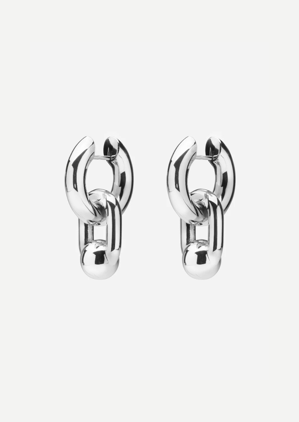 Hoop Earrings - Bouclé - Silver Plated