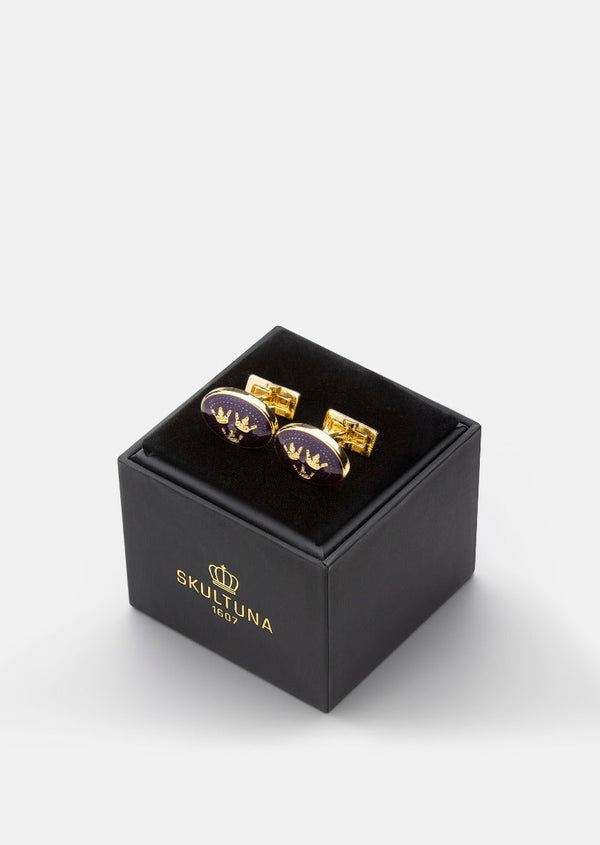 Three Crowns Cufflinks - Oval