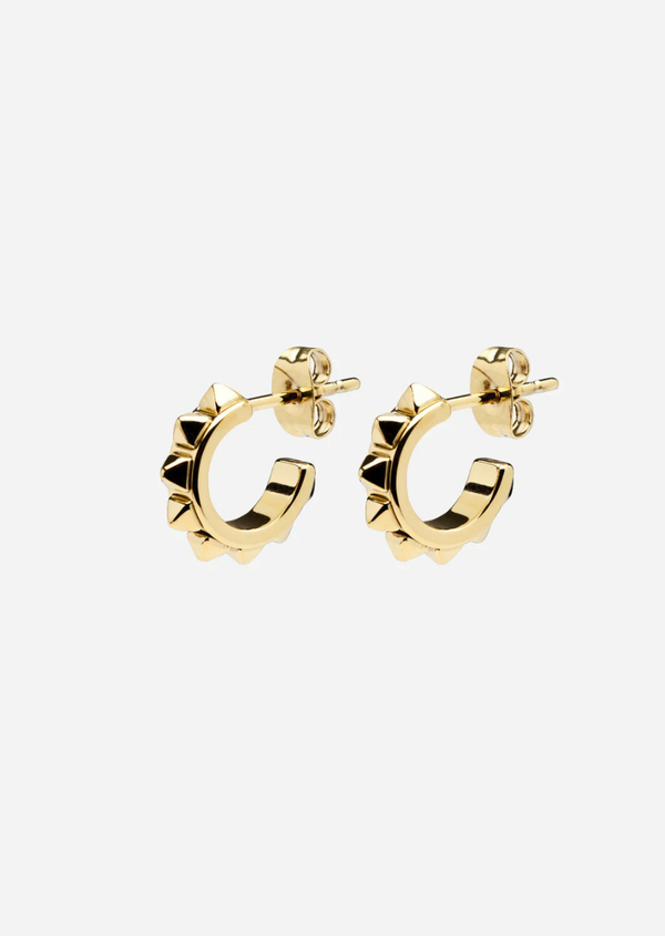 Rivets Petit Earrings - Gold Plated