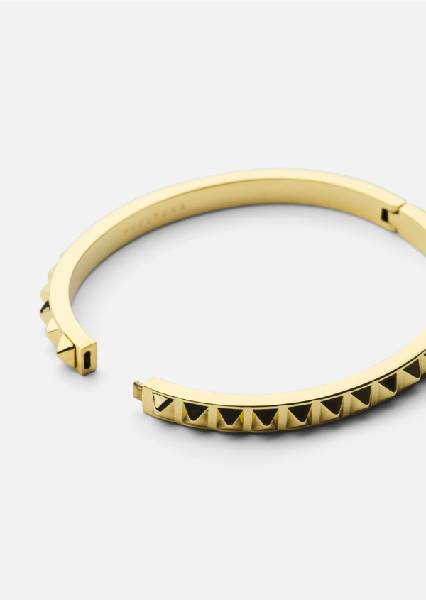 Rivets Bangle - Gold Plated