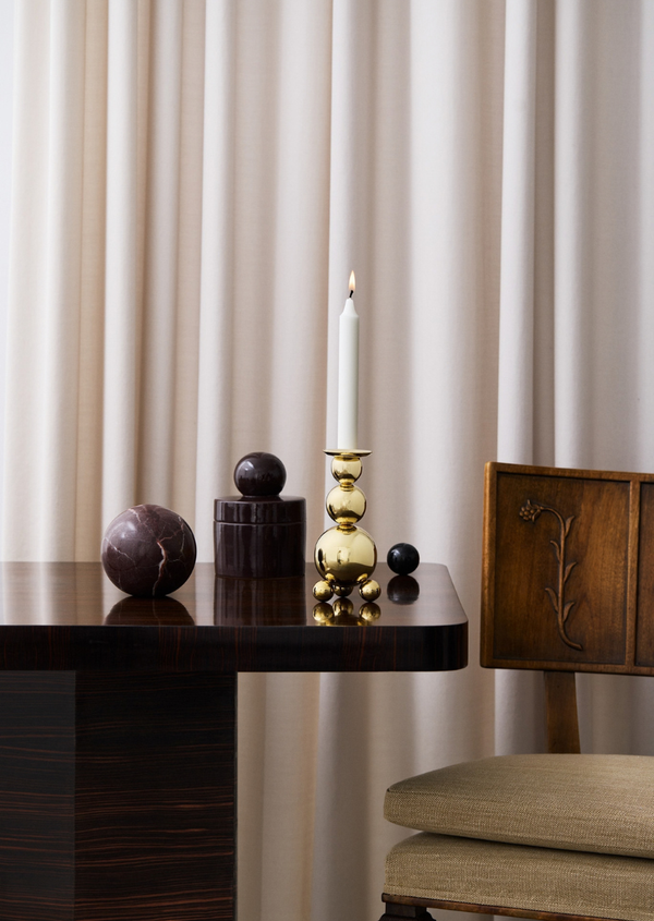 Skultuna Triple Ball Candlestick