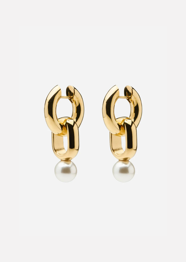Hoop Earrings - Perle - Gold Plated