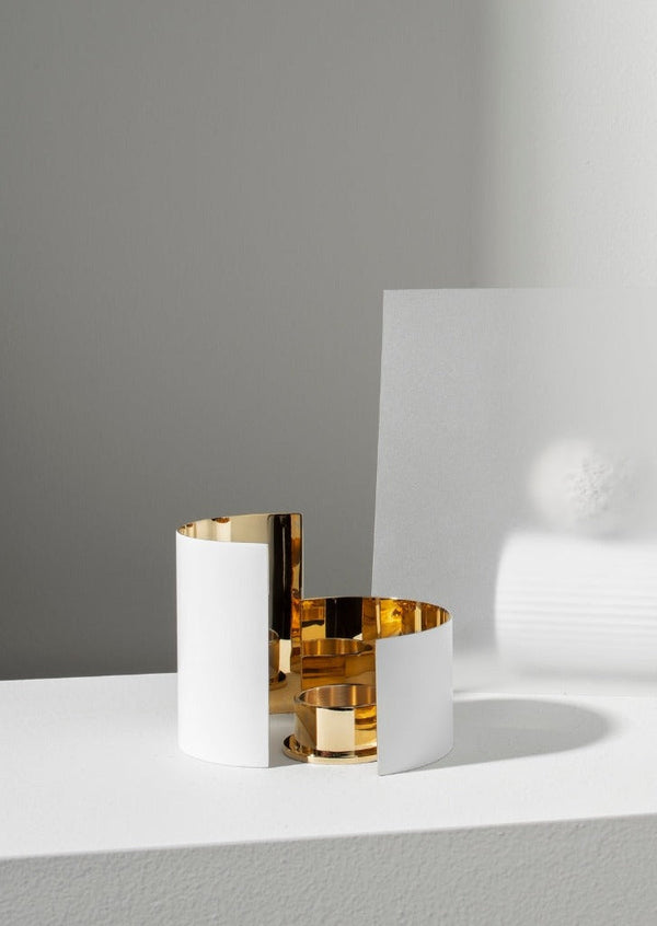 Infinity Candle Holder Large - White