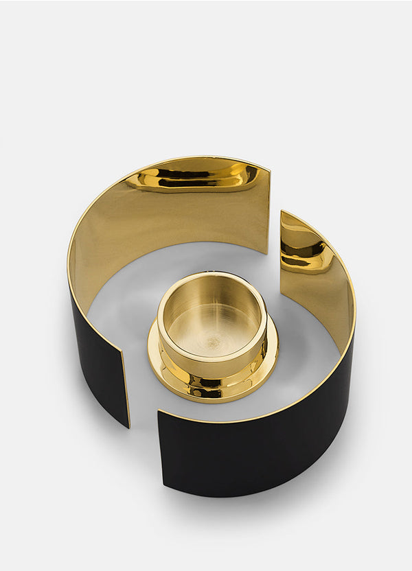 Infinity Candle Holder - Small Black
