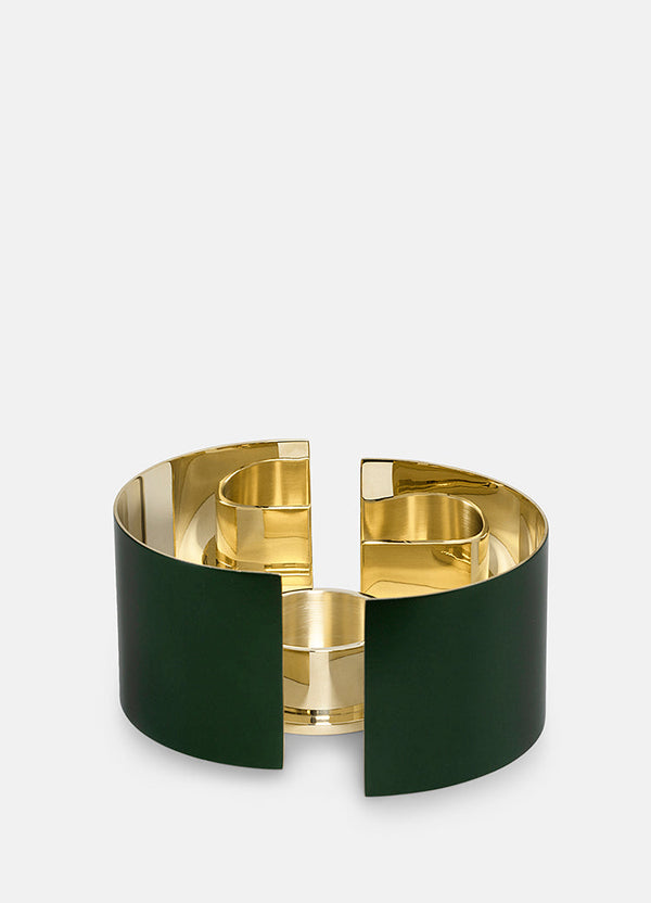 Infinity Candle Holder - Small Dark Green