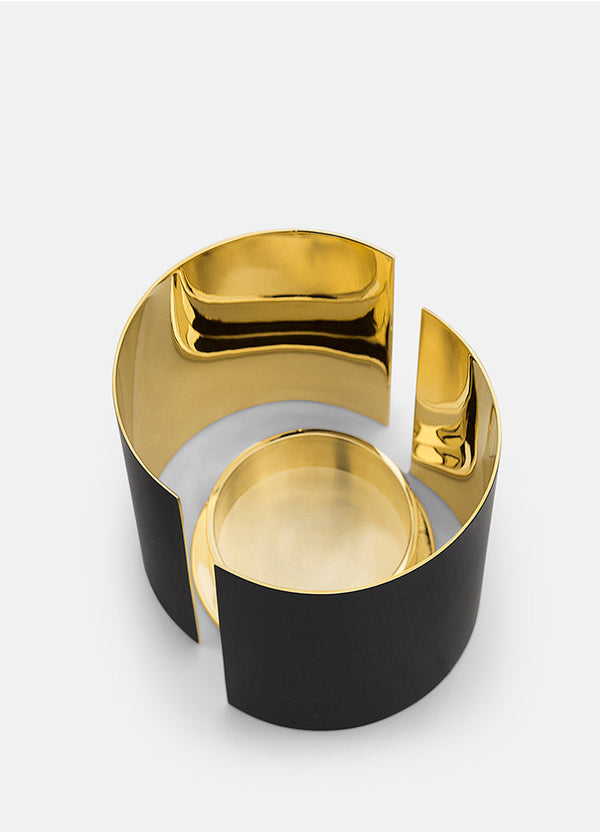 Infinity Candle Holder - Large Black