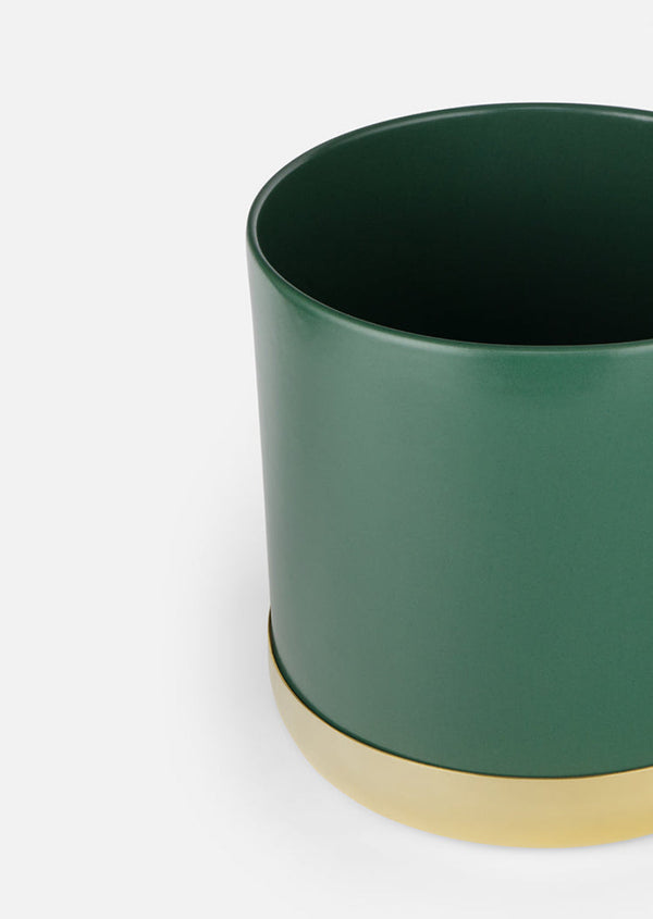 Nurture Planter - Green & Brass Tray - Large