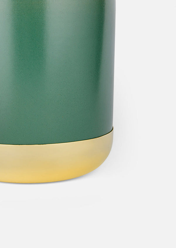 Nurture Planter - Green & Brass Tray - Small