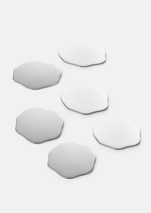 Veermakers Bluebell Coaster - Silver Plated - Set of 6