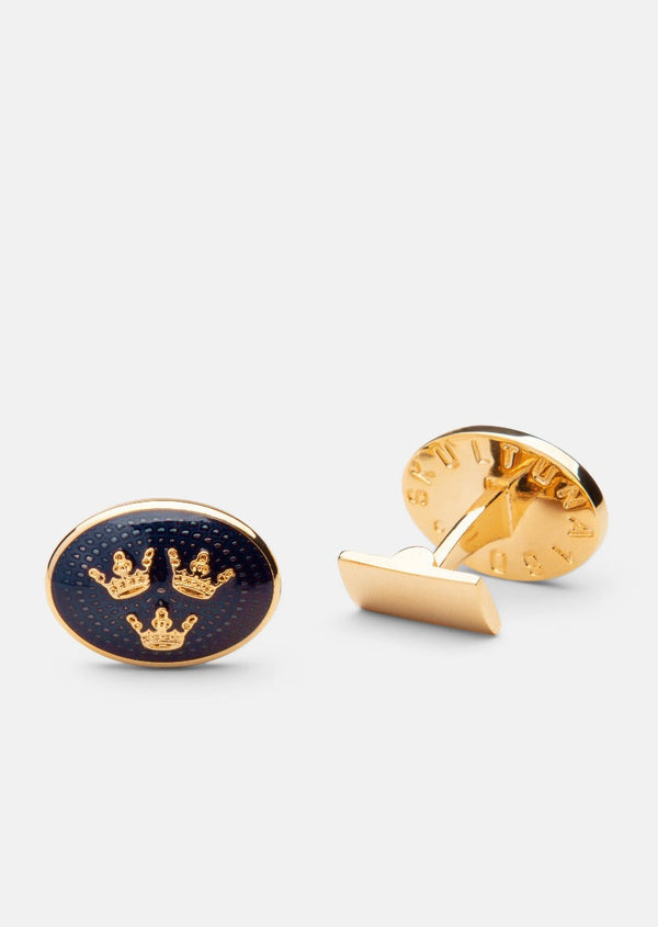 Three Crowns Cufflinks - Oval