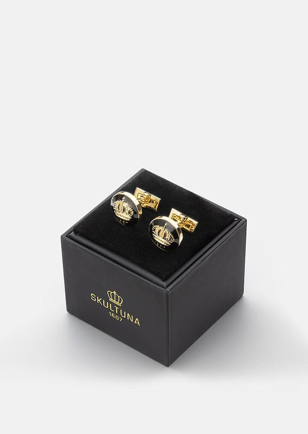 Skultuna Crown Cufflinks - Black