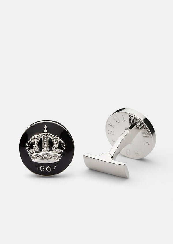 Skultuna Crown Cufflinks - Black