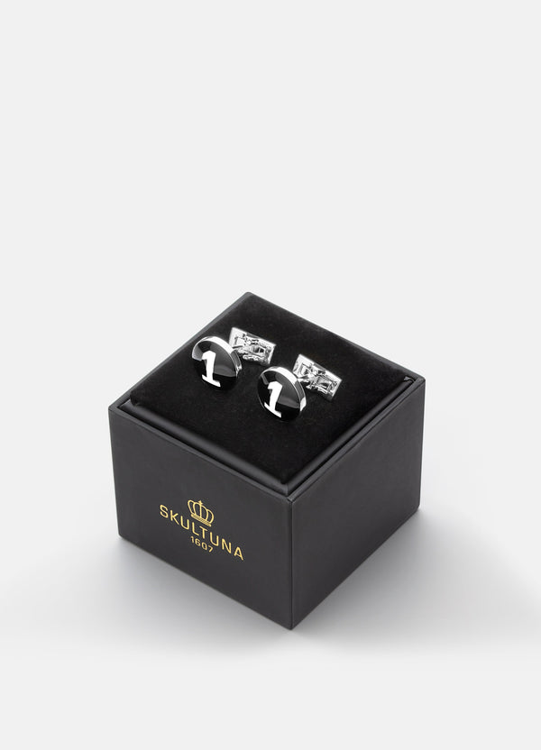 Racer Cufflinks - Black & White