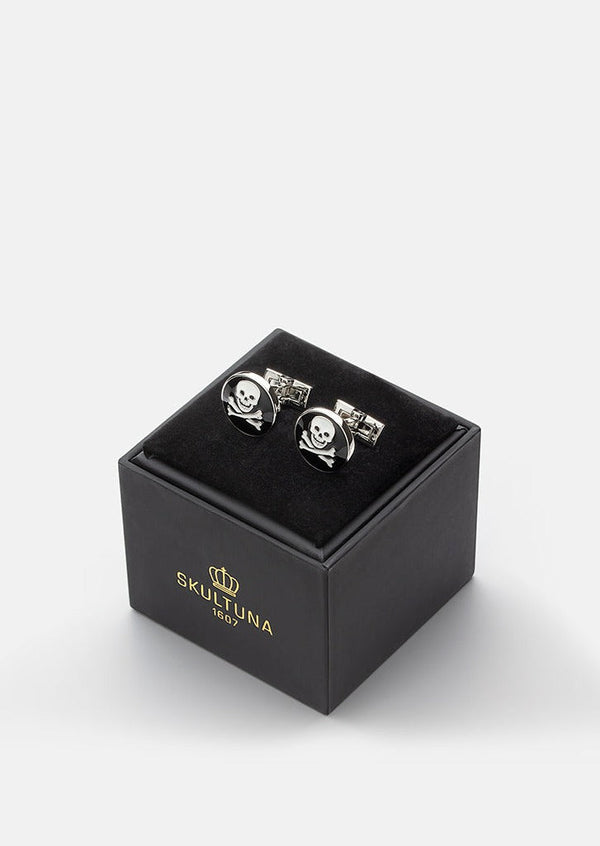 Skull & Bones Cufflinks - Black