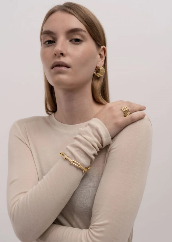 Relier Hoop Earrings - Gold Plated