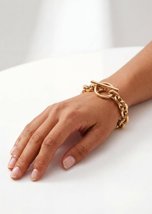 Unité Chain Bracelet XL - Gold Plated