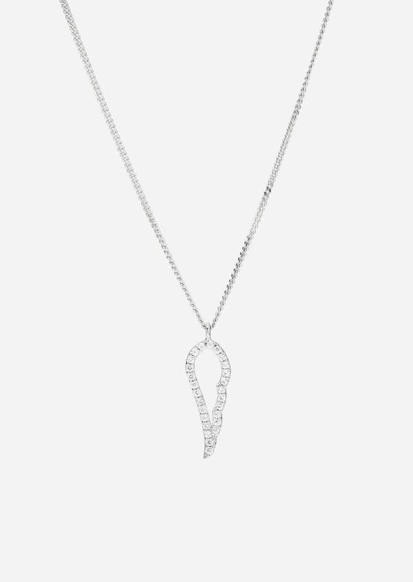 Pavé Symbol - Angel Wings Necklace – Sterling Silver