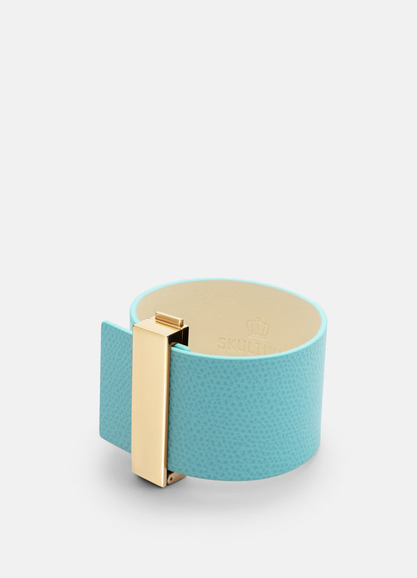Leather Turquoise Clasp - 40mm