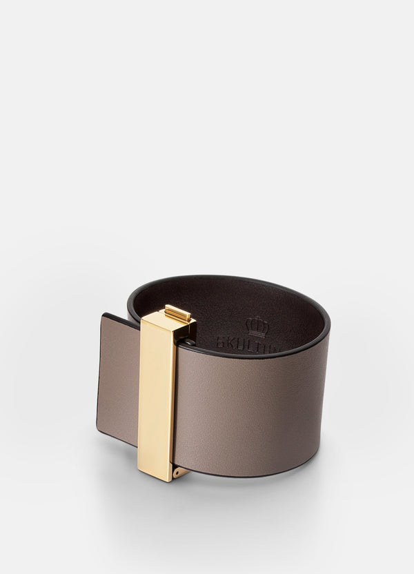 Leather Gray Clasp - 40mm