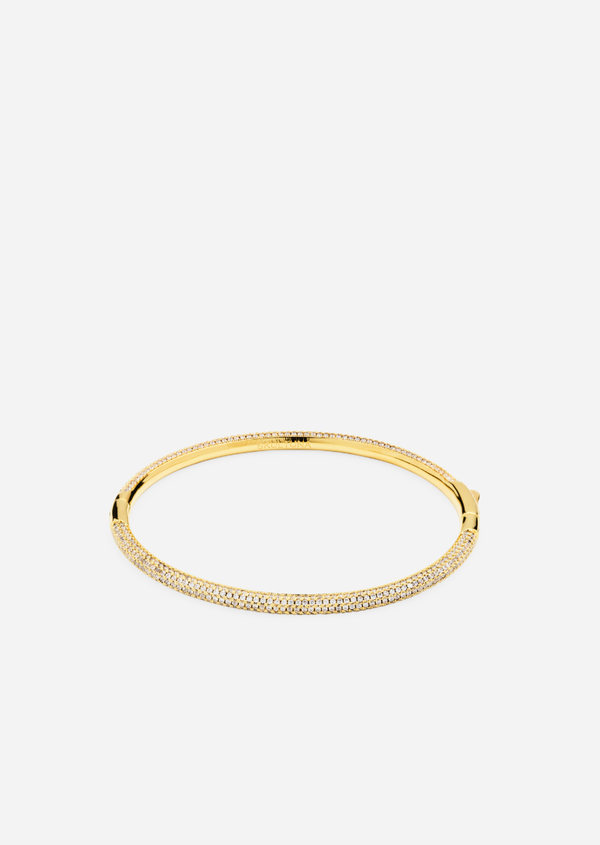 Simplicity Pavé Bangle - Gold Plated