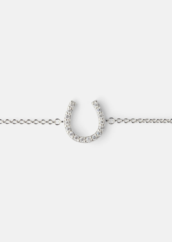 Pavé Symbol - Horse Shoe Bracelet - Sterling Silver