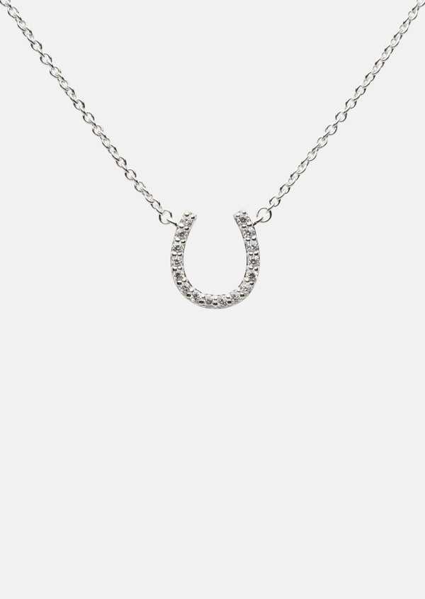 Pavé Symbol - Horse Shoe Necklace - Sterling Silver