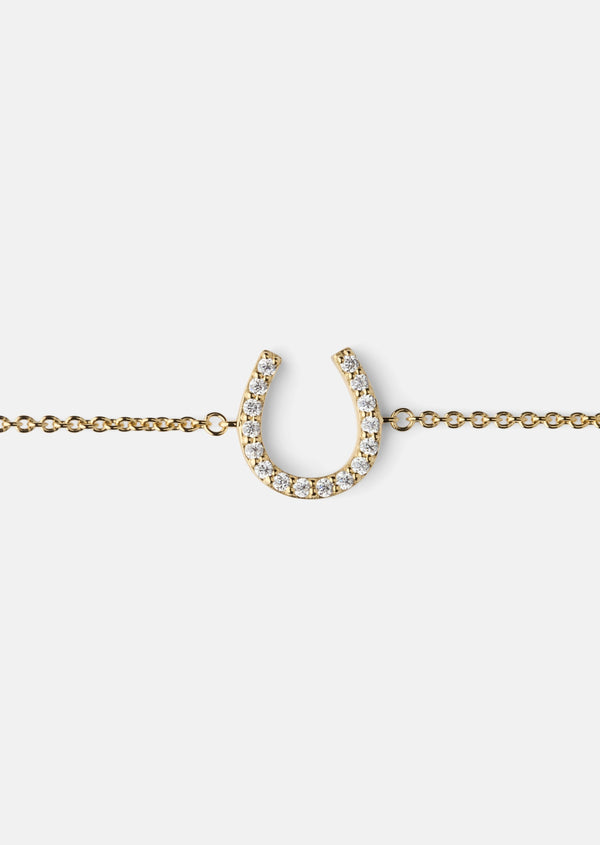 Pavé Symbol - Horse Shoe Bracelet - Gold Vermeil