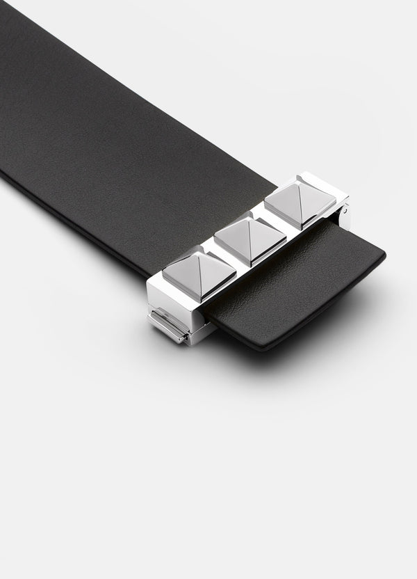 Silver lock with rivets - 40mm