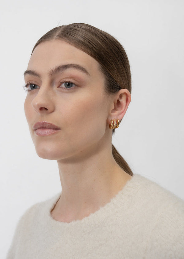 Simplicity Plain Hoop Earrings - Gold Plated - Small