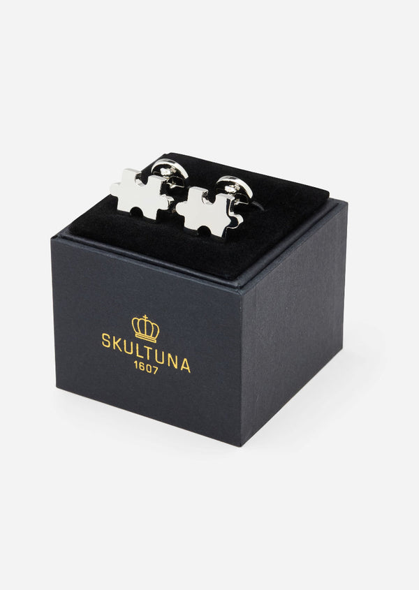 Project Playground Puzzle Cufflinks - Silver Plated