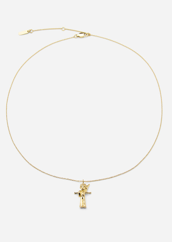 Le Petit Prince x Skultuna – The Little Prince with Fox Necklace - Gold Plated
