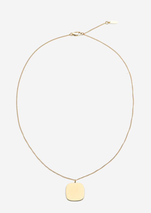 Insignia Square Necklace - Gold-Plated