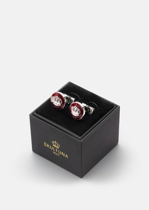 Skultuna Crown Manschettknappar - Burgundy